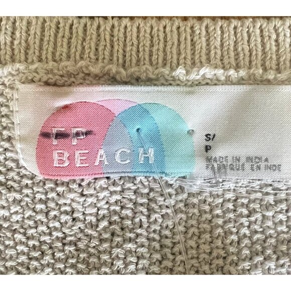 Free People Beach Keiran Sweater Knit Tank Top Beige Summer Style Womens Small - Picture 10 of 14